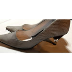 Bruno Magli Black and White Check‎ Lucite Heel Pump Size 8 Photo 3