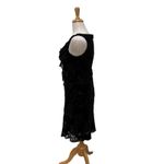 Robbie Bee VTG Y2K Velvet Burnout Mini Dress Sz 8P Black Ruffles Whimsigoth Hoco Photo 3