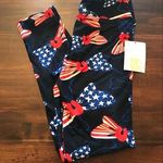 LuLaRoe HTF BNWT Americana OS  leggings BOWS! Photo 0