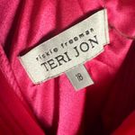 Teri Jon by Rickie Freeman Fuchsia Chiffon Pleated V Photo 14