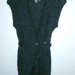 BKE  S Smart Knit Sleeveless Button Accent Belted Cardigan Sweater in Graphite Photo 0