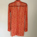 Lovers + Friends  Floral Mesh Shirt Dress Sheer Ruched Festival Mini M Revolve Photo 2