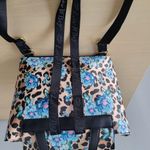 Betsey Johnson Blue and Black Floral Love Zoey backpack Bag Photo 1