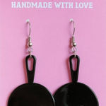 Fun Cute Fried Egg Statement Earrings 🍳 Girly Aesthetic Jewelry Photo 0