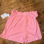 LuLaRoe Ella pink paper bag belted flowy knit L shorts Photo 2