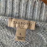 Talbots  Gorgeous Baby Blue Cable Knit Texture Open Cardigan Sweater Photo 5