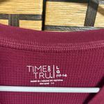 Time And Tru Purple Give Thanks Long Sleeve Thermal Size Large Photo 3