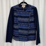 Skies Are Blue Stitch Fix  Woven Mixed Print Moto Jacket Sz.M NWT Photo 1