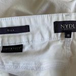 NYDJ NEW  Ella Denim Jean Shorts with Side Slits Size 18 Optic White Lift Tuck Photo 5