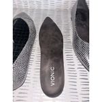 Vionic  Gem Caballo Gunmetal‎ Snake Pointed Toe Leather Ballet Flat Shoes 7 Wide Photo 6