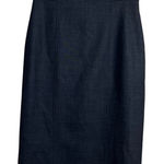 Max Mara  Grey Straight Skirt Ruffle Back Sz. 4 Photo 0