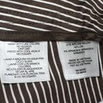 Jones New York  Signature Pants Sz 14 Brown White Stripe Capri Photo 4