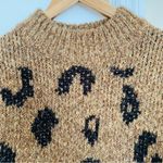 Universal Threads Golden Tan Leopard Print Wool Knit Sweater Top/Tunic | Size XS Photo 2