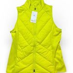 Athleta NWT Inlet Down Vest Women's XL Dark Fiber Optic Yellow Puffer Zip Up Photo 0