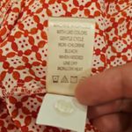 Max Studio 💕💕 Puff Sleeve Tiered Midi Dress Red/Cream Chnml Geo Print Large NWT Photo 14