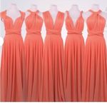 David's Bridal david’s bridal style-your-way 6 tie long mesh bridesmaiu dress Photo 1