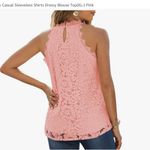 Halife Womens Summer Lace Tank Tops Halter Neck Casual Sleeveless Shirts Dressy Pink Size XL Photo 1