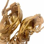 Speed Limit 98  Size 6 Tan Block Heel Buckle Up Shoe Photo 3