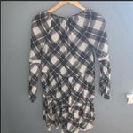Free People black plaid ruffle hem crotchet dress Photo 7