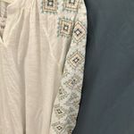 J.Jill - pure Jill-White, sheer, embroidered elastic sleeves- SOFT-long sleeve-XS Photo 14