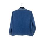 VTG 90s Bobbie Brooks Embroidered Floral Mixed Denim Shirt Button Up L Boho Blue Size L Photo 4