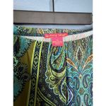 Sunny Leigh  Wide Leg Pants Women's Size Med Stretch Paisley Art to Wear Palazzo Photo 3
