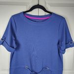 Appleseeds Casual Dress Short Sleeve With Pockets Size S Blue Photo 7