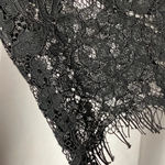 ZARA WO SIZE SMALL BLACK LACE FITTED DRESS BACK ZIPPER SLIP LINING CLEAN Photo 3