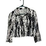 St. John Sport Black & White Floral Zip Photo 0