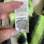 PINK - Victoria's Secret  Neon Green & Black Reversible Fringe Logo Blanket Scarf Photo 6