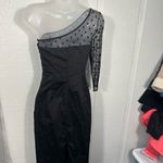 Bardot  Black One Shoulder Sheer Bodice  Dress Size 4 NWOT Photo 5