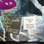 Simply Art Dolcezza Top Womens Medium Button Up Shirt Floral Artsy Boho Shell Red Photo 6