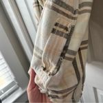 We The Free  Flannel Shirt Women XS White Plaid Button Up Long Sleeve Boho Photo 3