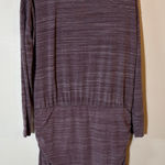 Athleta  Beyond Soft Avenues‎ Dress Plum Heathered Knit Long Sleeve Size Medium Photo 0