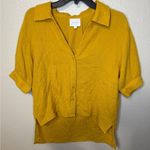 Sundays  cotton Yellow Button-Up Top Photo 0