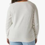 Lucky Brand  Women's V-Neck Sweater, Long Sleeves, Side Slits, Cotton Blend Photo 3