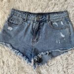 Nasty Gal High Waist Cut Off Distressed Denim Shorts Sz 27 Photo 0