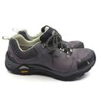 Ahnu Hiking Shoes Women US 8 Leather Waterproof Vibram Outsole Gray Purple AS IS Photo 1
