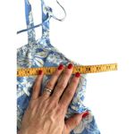 C&C California Women's linen Blue White Floral Print Tank Top Size XL Photo 4