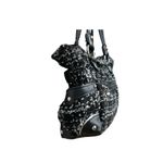 Wilson Tweed and Leather Bucket Handbag Black Photo 5