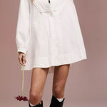 Free People Cherry Mini Dress in Optic White Size Small Western Bohemian Photo 0