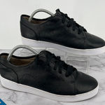 Vionic Keke Supportive Lace Up Black Leather Sneaker Casual Size 11 Low Top Photo 0