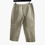 Michael Kors  VINTAGE SILK GOLD SHIMMER checkered stright leg trousers pants 6 S Photo 1