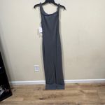 Good American NWT  Twist Shoulder Maxi Dress in Carbon size small maxi Photo 8