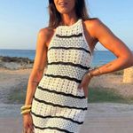 ZARA  Crochet Knit Halter Mini Dress Photo 0
