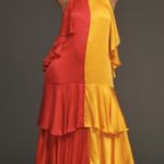 Anthropologie Pinnacle by Shruti Sancheti Mock-Neck Colorblock Ruffle Dress NEW Photo 4