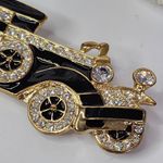 Antique Gold Gatsby Style Car Brooch Pin Photo 1