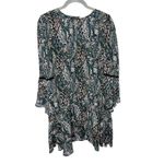 Veronica Beard Denver Silk Chiffon Printed Mini Dress Size 4 Green Paisley Photo 3