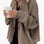 Amazon 🤎 Loose fit women’s button down Shacket Photo 0