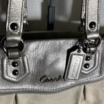Coach  Ashley Metallic Silver and white leather  Tote shoulder Bag Photo 2